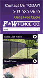 Mobile Screenshot of fwfence.com